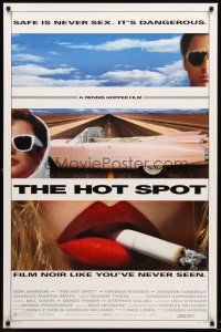 8z378 HOT SPOT DS 1sh '90 cool close up smoking & Cadillac image, directed by Dennis Hopper!
