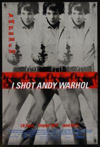 8z383 I SHOT ANDY WARHOL 1sh '96 cool multiple images of Lili Taylor pointing gun!
