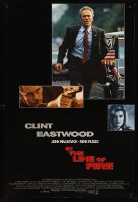8z388 IN THE LINE OF FIRE int'l DS 1sh '93 Clint Eastwood in the Secret Service, John Malkovich!