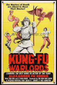 8z437 KUNG-FU WARLORDS 1sh '77 the masters of death are about to meet their master!