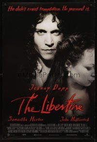 8z451 LIBERTINE DS 1sh '04 close up of Johnny Depp & pretty Samantha Morton!