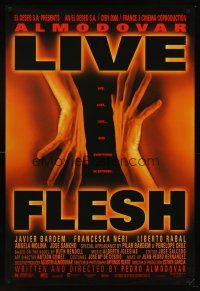 8z469 LIVE FLESH DS 1sh '97 Pedro Almodovar, Carne Tremula, sexiest close up image!