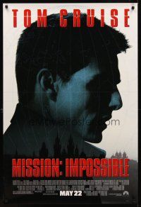 8z514 MISSION IMPOSSIBLE advance DS 1sh '96 Tom Cruise, Jon Voight, Brian De Palma directed!