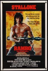 8z601 RAMBO FIRST BLOOD PART II 1sh '85 no man, no war can stop Sylvester Stallone!