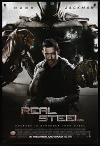 8z603 REAL STEEL IMAX advance DS 1sh '11 Hugh Jackman, champions aren't born, they're made!