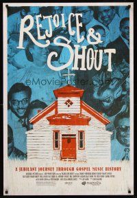 8z605 REJOICE & SHOUT DS 1sh '10 Smokey Robinson, Andrae Crouch, cool image of country church!