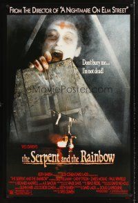 8z641 SERPENT & THE RAINBOW 1sh '88 directed by Wes Craven, don't bury me, I'm not dead!