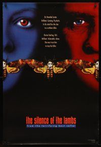 8z669 SILENCE OF THE LAMBS style C teaser 1sh '91 great images of Jodie Foster, Anthony Hopkins!