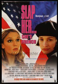 8z674 SLAP HER...SHE'S FRENCH DS 1sh '02 Piper Perabo, Jane McGregor, bonjour y'all!