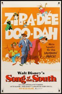 8z682 SONG OF THE SOUTH 1sh R80 Walt Disney, Uncle Remus, Br'er Rabbit & Br'er Bear!