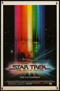 8z689 STAR TREK advance 1sh '79 cool art of William Shatner & Leonard Nimoy by Bob Peak!