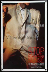 8z707 STOP MAKING SENSE 1sh '84 Jonathan Demme, Talking Heads, close-up of David Byrne's suit!