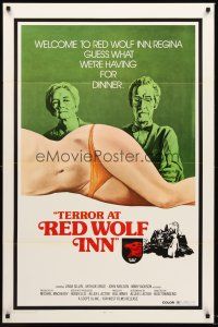 8z726 TERROR AT RED WOLF INN 1sh '72 cannibals, guess what we're having for dinner!