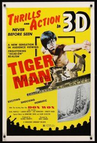 8z735 TIGER MAN 1sh '78 Matt Climber's 3-D thriller, Don Won in martial arts action!