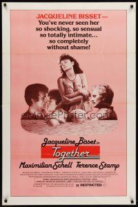 8z739 TOGETHER 1sh '81 Maximilian Schell, Terence Stamp, sexy Jacqueline Bisset!