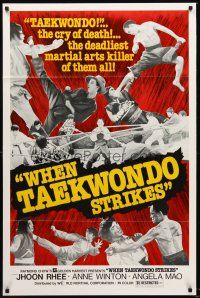 8z784 WHEN TAEKWONDO STRIKES 1sh '74 Jhoon Rhee, the cry of death, cool kung fu images!