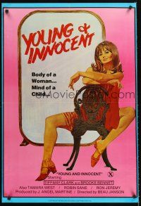 8z788 WILD INNOCENTS 1sh '82 woman's body, child's mind, sexy Young & Innocent art, Ron Jeremy!