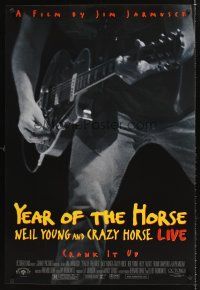 8z804 YEAR OF THE HORSE 1sh '97 Neil Young close-up cranking it up, Jim Jarmusch, rock & roll!