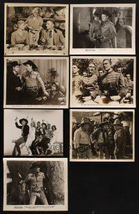 9a026 LOT OF 7 8X10 STILLS FROM COWBOY MOVIES '40s-50s Bill Elliott, Randolph Scott, Errol Flynn!