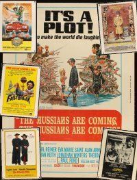 9a037 LOT OF 6 UNFOLDED 30X40S '66 - '79 Russians Are Coming, Fast Break & more!