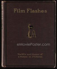 9a209 FILM FLASHES hardcover book '16 full-color plates including Chaplin, James Montgomery Flagg!