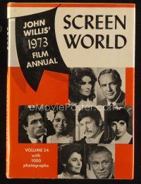 9a219 JOHN WILLIS' 1973 FILM ANNUAL SCREEN WORLD vol 24 hardcover book '73 with 1,000 photographs!
