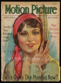 9a125 MOTION PICTURE magazine September 1929 art of beautiful Fay Wray by Marland Stone!