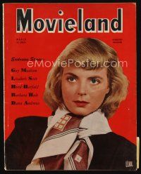 9a139 MOVIELAND magazine March 1946 portrait of Dorothy McGuire wearing cool scarf!
