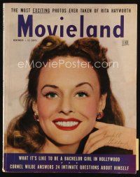 9a147 MOVIELAND magazine November 1946 portrait of sexy Paulette Goddard by Whitey Schafer!