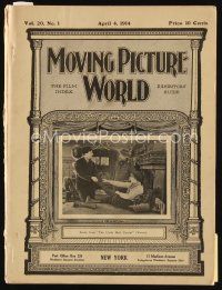 9a058 MOVING PICTURE WORLD exhibitor magazine April 4, 1914 incredible Chaplin ad with Arbuckle!