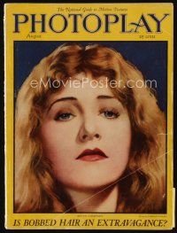 9a093 PHOTOPLAY magazine August 1924 great artwork portrait of Betty Compson by Tempest Inman!