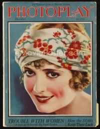 9a097 PHOTOPLAY magazine December 1924 colorful artwork of pretty Lois Wilson by Tempest Inman!