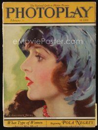 9a087 PHOTOPLAY magazine February 1924 profile portrait of Corinne Griffith by J. Knowles Hare!