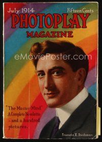 9a076 PHOTOPLAY magazine July 1914 great colorful portrait of Francis X. Bushman!
