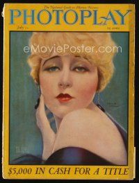9a092 PHOTOPLAY magazine July 1924 art of sexy blonde Anna Q. Nilsson by Hal Phyfe!