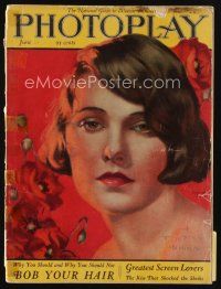 9a091 PHOTOPLAY magazine June 1924 pastel art portrait of Leatrice Joy by Tempest Inman!