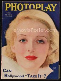 9a100 PHOTOPLAY magazine June 1933 artwork of beautiful Bette Davis by Earl Christy!