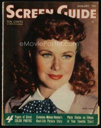 9a130 SCREEN GUIDE magazine January 1941 Ginger Rogers as Kitty Foyle by John Miehle!