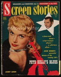 9a153 SCREEN STORIES magazine September 1955 Janet Leigh & Jack Webb in Pete Kelly's Blues!
