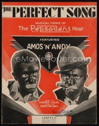9a258 AMOS 'n' ANDY sheet music '36 The Perfect Song, musical theme of the Pepsodent Hour!