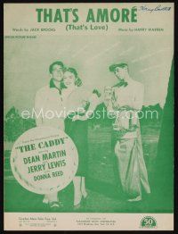 9a262 CADDY sheet music '53 when the moon hits your eye like a big pizza pie, That's Amore!