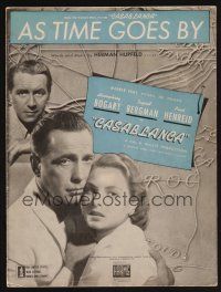 9a263 CASABLANCA sheet music '42 Humphrey Bogart, Ingrid Bergman, Michael Curtiz, As Time Goes By!