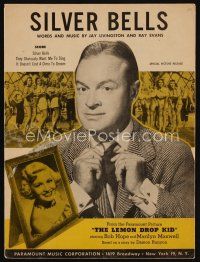 9a282 LEMON DROP KID sheet music '51 Bob Hope, Silver Bells, it's Christmas time in the city!