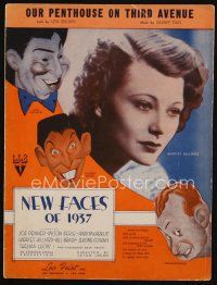 9a287 NEW FACES OF 1937 sheet music '37 Penner, Berle & Parkyakarkus, Our Penthouse on 3rd Avenue!