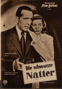 9a166 DARK PASSAGE German program '50 different images of Humphrey Bogart & sexy Lauren Bacall!