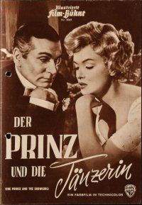 9a185 PRINCE & THE SHOWGIRL German program '57 Laurence Olivier & sexy Marilyn Monroe, different!
