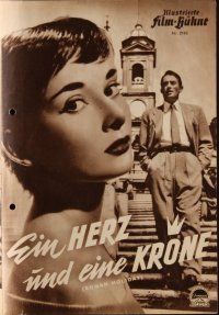9a191 ROMAN HOLIDAY German program '53 many different images of Audrey Hepburn & Gregory Peck!
