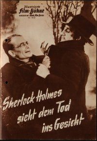9a195 SHERLOCK HOLMES SIEHT DEM TOD INS GESICHT German program '58 Basil Rathbone, different!