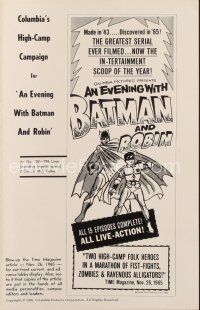 9a326 BATMAN pressbook R65 D.C. Comics, cool images of the Caped Crusader & Robin!