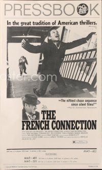 9a351 FRENCH CONNECTION pressbook '71 Gene Hackman in chase climax, directed by William Friedkin!